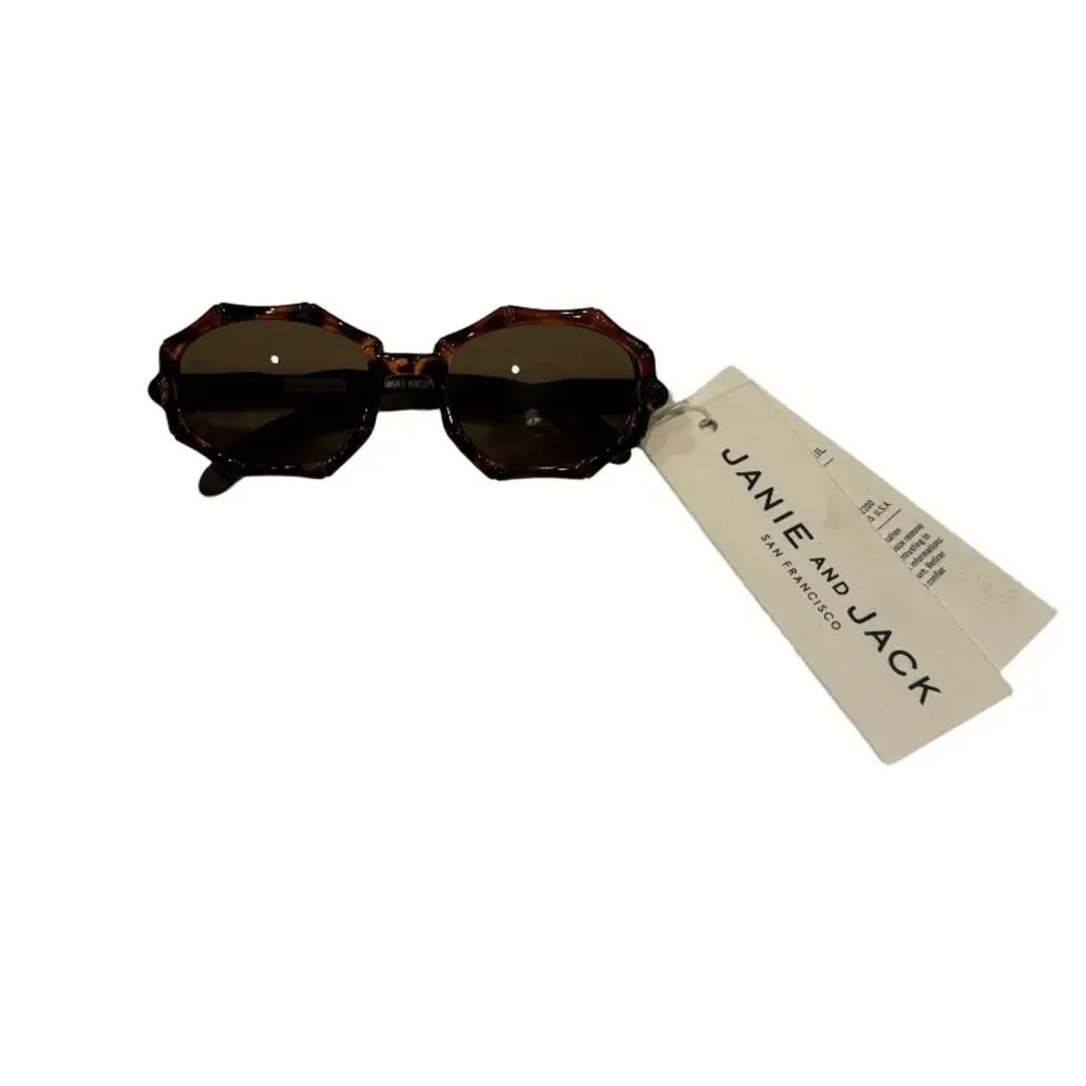 Janie and Jack Tortoise Bamboo Sunglasses Size 0-2Y